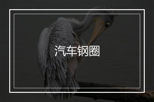 汽车钢圈