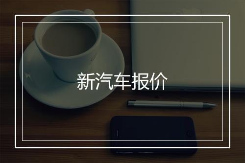 新汽车报价