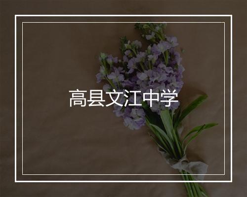 高县文江中学