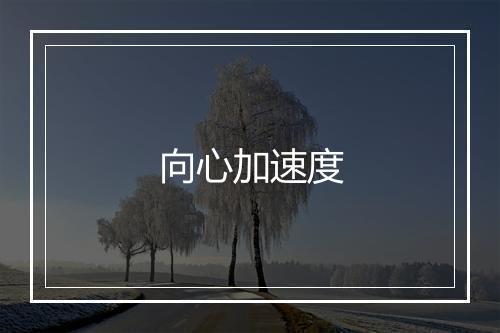 向心加速度