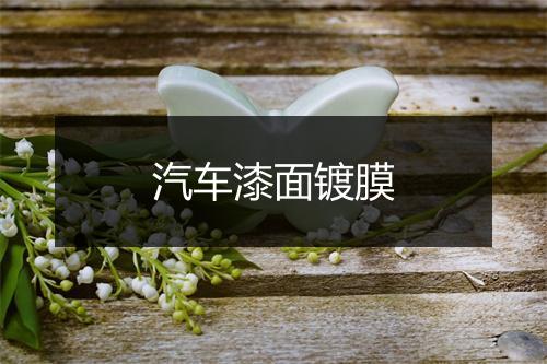 汽车漆面镀膜