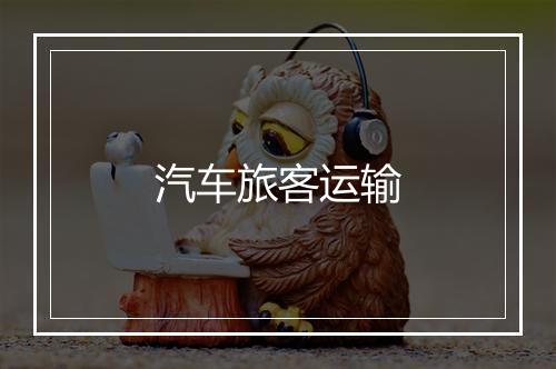 汽车旅客运输