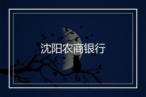 沈阳农商银行