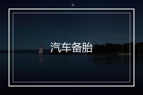 汽车备胎