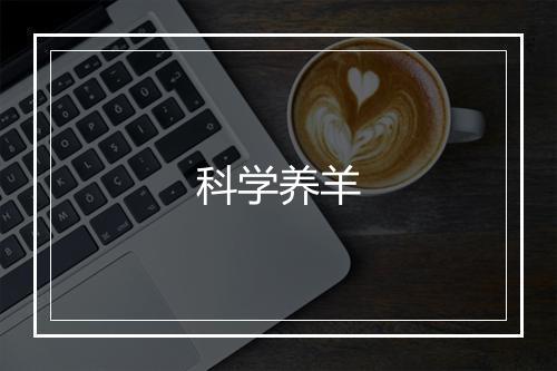 科学养羊