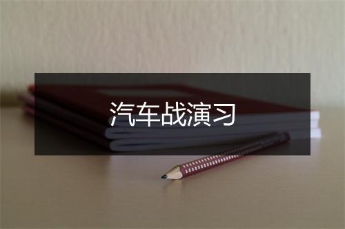 汽车战演习