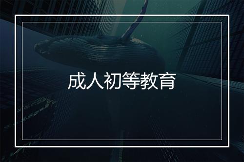 成人初等教育