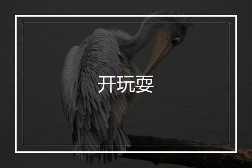 开玩耍