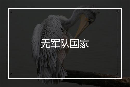 无军队国家