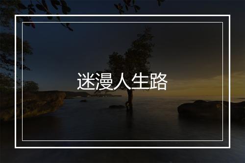 迷漫人生路