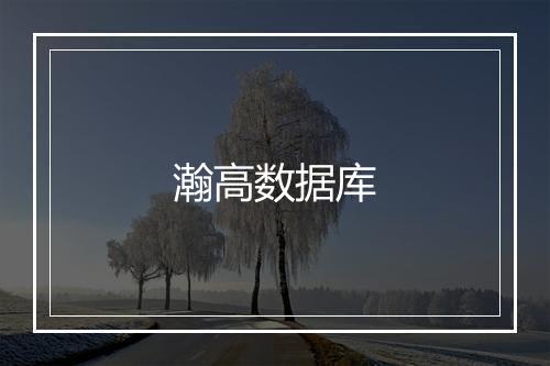 瀚高数据库