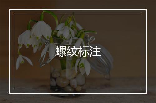 螺纹标注