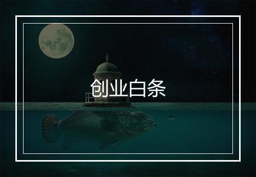 创业白条