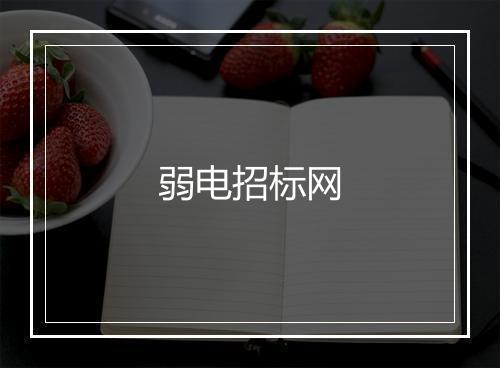 弱电招标网