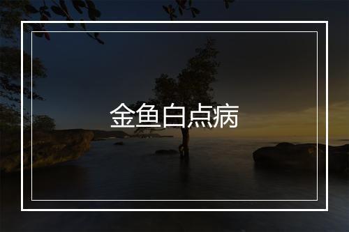 金鱼白点病