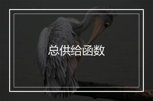 总供给函数