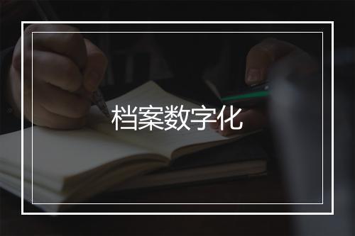 档案数字化