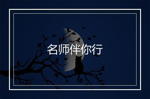 名师伴你行