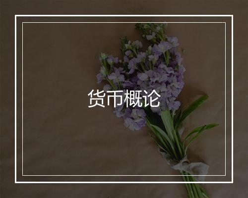 货币概论