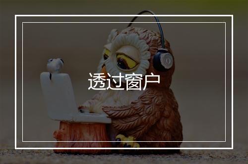 透过窗户