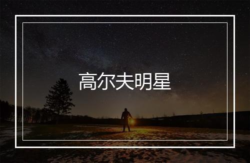 高尔夫明星