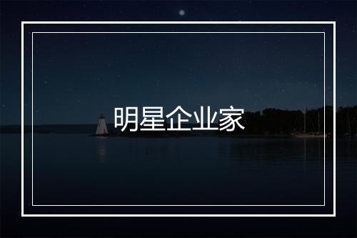 明星企业家