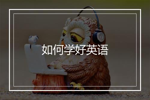 如何学好英语