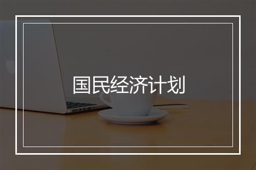 国民经济计划