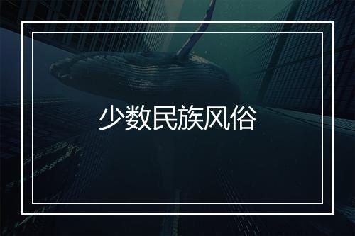 少数民族风俗