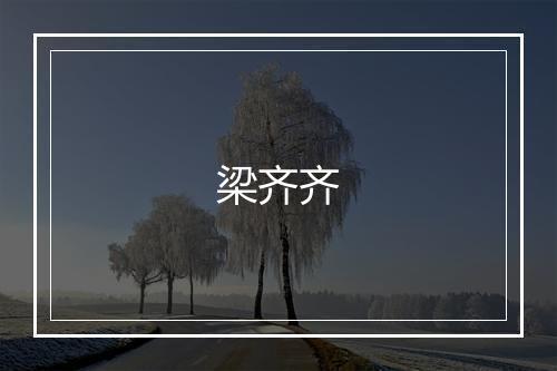 梁齐齐