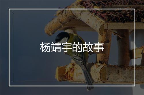 杨靖宇的故事