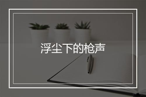 浮尘下的枪声