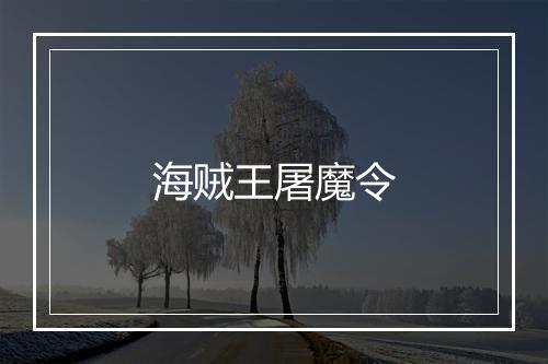 海贼王屠魔令