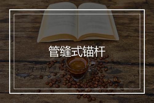 管缝式锚杆