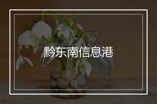 黔东南信息港