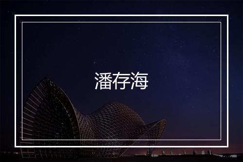 潘存海