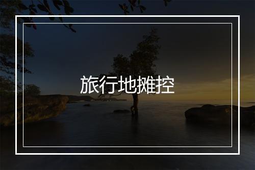 旅行地摊控