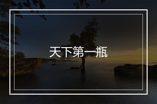 天下第一瓶