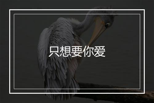 只想要你爱