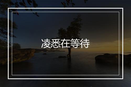 凌悉在等待