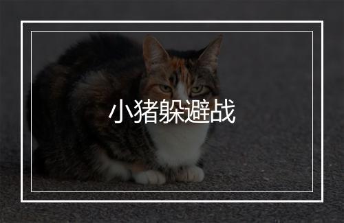 小猪躲避战