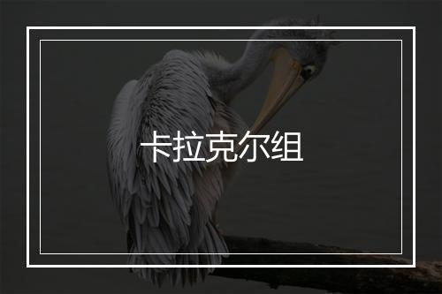 卡拉克尔组