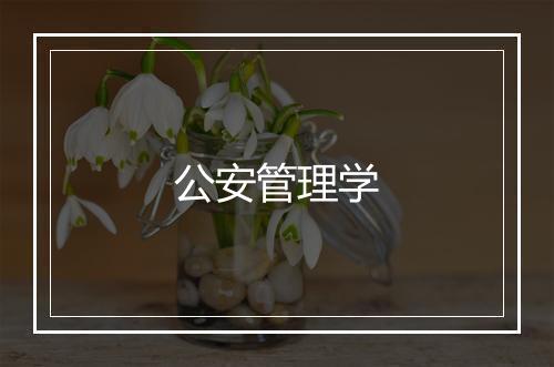 公安管理学