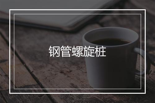 钢管螺旋桩