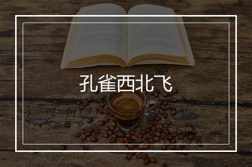 孔雀西北飞