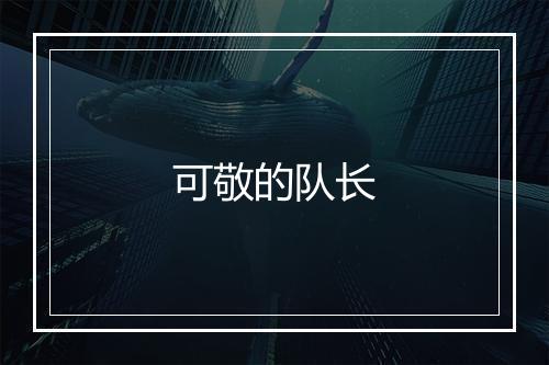 可敬的队长