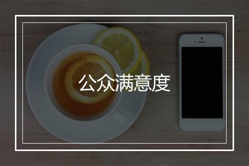 公众满意度