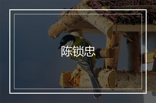 陈锁忠