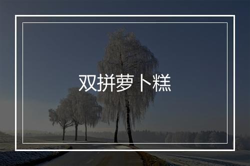 双拼萝卜糕