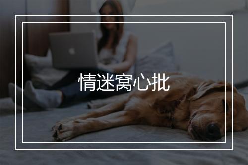 情迷窝心批